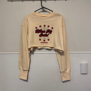 Game day Couture Cropped Sweatshirt L NWT New Arkansas Razorbacks Woo Pig Sooie